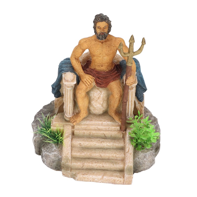 Simulation King Statue Aquarium Decoration Resin Safe Fish Tank Decoration