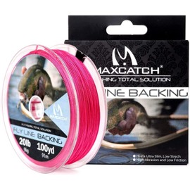 MAXIMUMCATCH Fly Fishing Backing Fly Fishing Braided Nylon Cords 20/30 lb,100/300 yards (20 lb 100 yds (9 kg, 91.44 m), Pink)