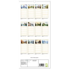 Familienplaner 2025 - Nah am Wasser gebaut mit 5 Spalten (Wandkalender, 21 cm x 45 cm), CALVENDO