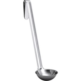 Super Sturdy, Ergonomic 1 Oz. Soup Ladle 1 Pk. Stainless Steel Ladles with Long Handles. Best Kitchen Accessories for Stirring, Portioning and Serving Soups, Chili and Stew in Restaurants and at Home