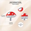 925 Sterling Silver Cute Mushroom Stud Earrings Colorful Food Earrings