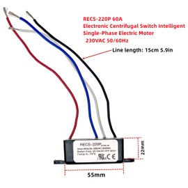 RECS-220P 60A Electronic Centrifugal Switch Intelligent Single-Phase Electric Motor for Air Compressor Centrifugal Switch Starter Switches Parts 230VAC 50/60Hz.