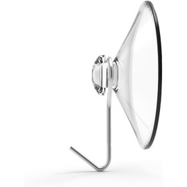 4 Pack Clear Suction Cup Hooks - Strong Adhesive Wall Hangers with Metal Hooks for Bathroom, Kitchen, and Glass Doors - Removable No Trace Sucker Pads for Smooth Tile, Windows, and Mirrors - 4.5cm