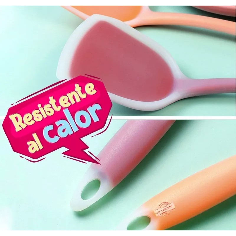 J.H. Company Volteador Espatula Silicon Utensilio Antiadherente 9787