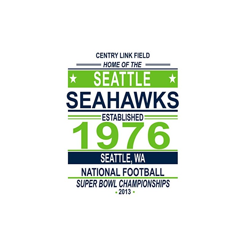 Seattle Seahawks Poster - Vintage 2013 Championship Team - 11x14