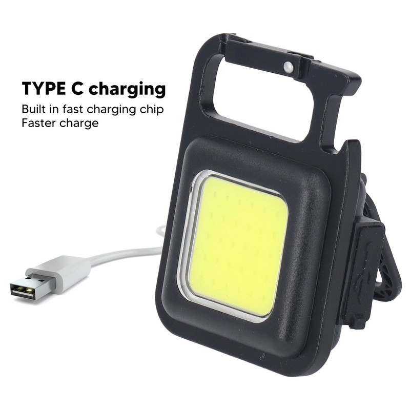 4 Set COB Keychain Work Light 1000lm 3 Modes Waterproof