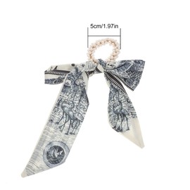 IWOWHERO 2 Sets Hair Scarf Scrunchies Elastic Hair Bands Ponytail Holders for Women Headdress for Daily Wear Parties