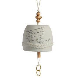 DEMDACO Wedding Classic White 7 x 3.5 Ceramic Stoneware Decorative Inspired Bell
