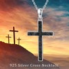 Twoowl Silver Cross Necklace for Women 925 Sterling Silver Crushed