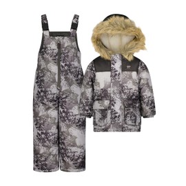 OSHKOSH B'GOSH Boys' Heavyweight Ski Jacket and Snowbib Snowsuit Set (Olive Drab, 5-6)