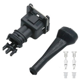 Hoypeyfiy 4Pcs 282189-1 2 Way Junior Power Timer With Terminals Boot and Cable Seals, Replacement for Modification or Enhancement, Repalces 927770-3 828905-1