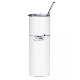 Cessna Caravan Floatplane Stainless Steel Water Tumbler with straw - 20oz.