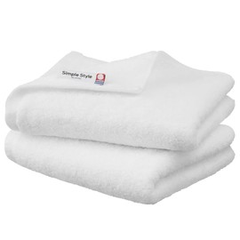 Iris Ohyama FT-V2 High-Density Volume Touch Face Towel, White, Set of 2, Series Highest Density, Absorbent, Antibacterial and Odor Resistant, Thick and Odor-Resistant, Double-Thread Pile for