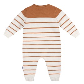 Gerber Baby Boys' Sweater Knit Romper Jumpsuit, Brown Fox, 18 Months