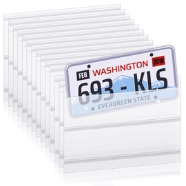 Fiada 300 Pcs License Plate Protector Plate Cover Temporary Tag Cover for License Holder Dealer Tag with Adhesive for Car Auto Dealership, 8 Mil, 11.8 x 7.5 Inches