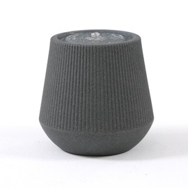 Puulye 9.44” H Small Outdoor Water Fountain Made with Eco-Friendly Recyclable Materials, Polyethylene Bubbler Water Fountain, Outdoor Tabletop Decor with LED Lights for Patio, Porch, Backyard