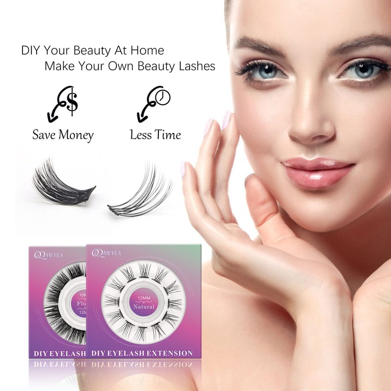 QDMEYEA DIY Eyelash Extensions 0.07mm D Curl 16mm Natural Single