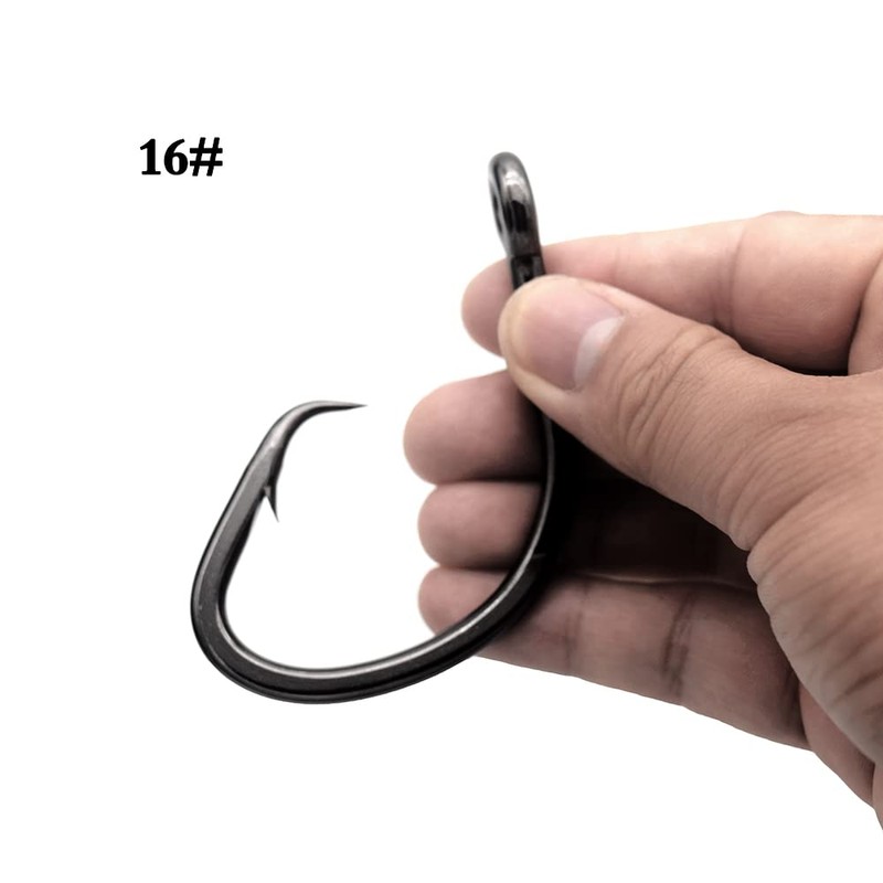 Saltwater Heavy Duty Live Bait Hook,Size 1-16/0# Big Game Hook,Shark