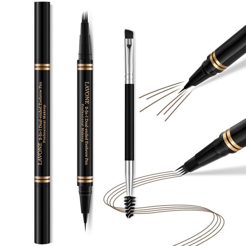 LAVONE Eyebrow Makeup Kit, with 4 Tip Waterproof Microblading Eyebrow
