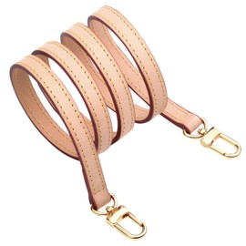 Jiesinlov Vachetta Leather Replacement Crossbody Bags Strap Shoulder Strap for Multi Pochette Accessories (0.43Width Double Buckles 40.9Length)