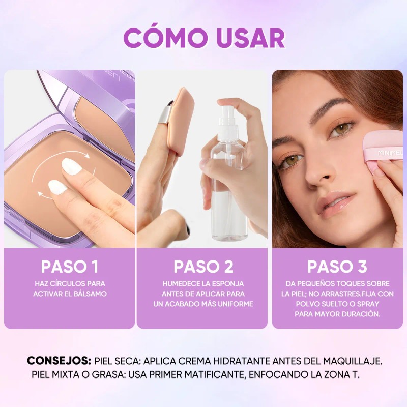 Minimeli Base De Maquillaje Matte Cremosa Fijador Spf30 7.5g