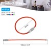 PATIKIL 3.9 Inch Length Wire Keychain Cable, 12 Pack Stainless
