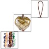 mookaitedecor Volcano Cherry Quartz Heart Shape Hanging Ornament, 7 Chakra