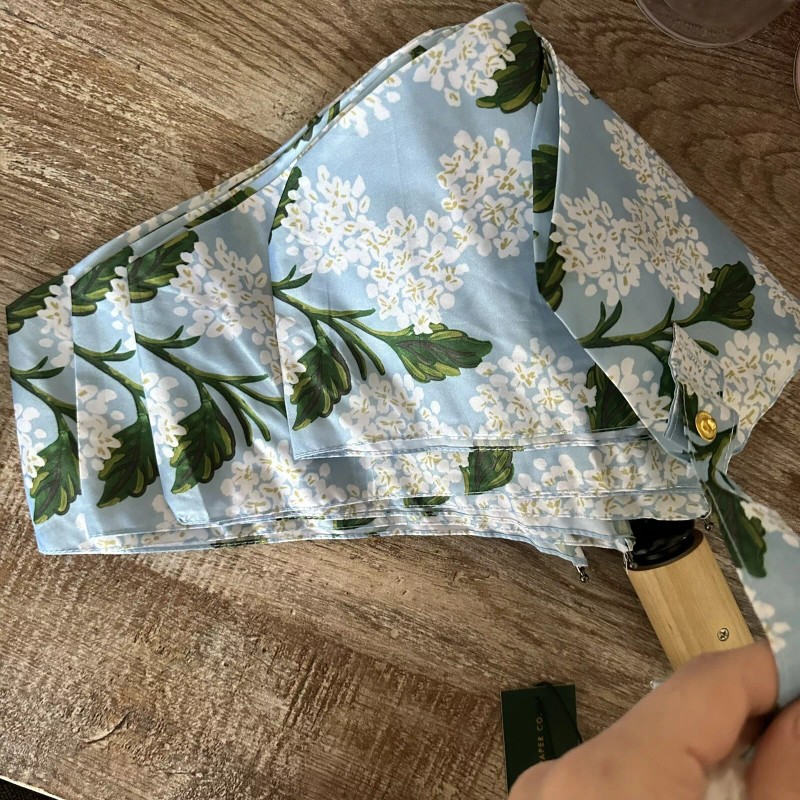 RIFLE PAPER CO. Umbrella, Printed in Full Color, Hydrangea