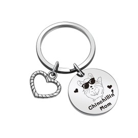 ZQEOU Chinchilla Lover Keychain Chinchilla Gift Chinchilla Mom Keychain Chinchilla Mother Keychain Grandma Jewelry Chinchilla Mom Jewelry Mama Keychain Chinchilla Keychain