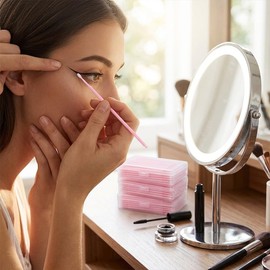 100 hisopos de algodón, hisopos desechables para maquillaje, cuidado personal y limpieza de detalles