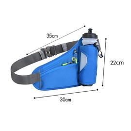 Lybunair Waist Pack with Water Bottle Holder Hydration Belt for Outdoor Running Walking Hiking (Gray)