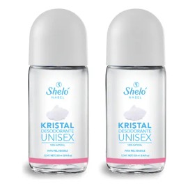 2 Desodorante Roll On Kristal Unisex S/aroma Shelo + Regalo