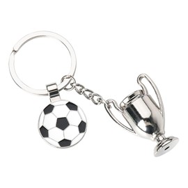 YALLNASL Soccer Football Gifts Keychain for Mom Dad Birthday Gifts for Soccer Players Gifts for Women Men Soccer Lovers Fans Gifts for Football Championship Trophy Keychain