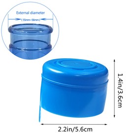yuntop 10PCS 55mm 3 and 5 Gallon Non-Spill Caps, Reusable Water Bottle Caps, Replacement Snap On Caps for Water Dispenser Jugs
