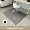 Koonmi Tempered Glass Chair Mat for Hardwood Floors & Carpets,