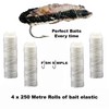 Fish Simple Competition Bait Prep Set, 4x250m Bait Elastic, Micro-Serrated