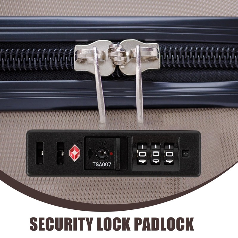 DEARMAMY Black TSA Combination Lock: 3-Digit Customs Code Lock Built-in