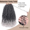 8 Inch Yanky Twist Crochet Hair 8 Packs Ombre Grey
