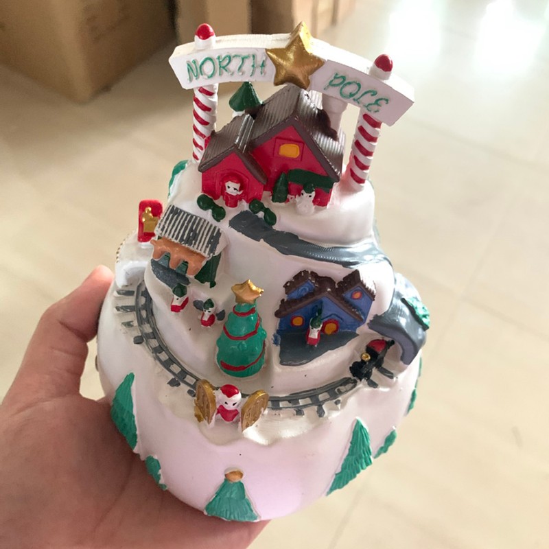 Christmas Village Ornament North Pole Village Ornament Xmas Snow House