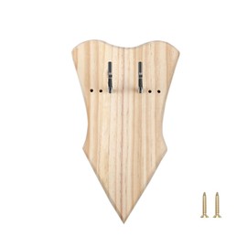 DONGKER Sword Holder, 1 Piece Wooden Wall Mount for Swords, Solid Wood Sword Stand with Hooks and Screws for Bow, Medieval Sword, Dagger, Axe (without Sword)