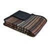 IBENA Oversized Reversible Throw Blanket, Chocolate Stria