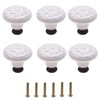 M MIMHOOY 6 Pcs Ceramic White Drawer Dresser Knobs Vintage