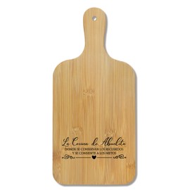 FONDCANYON Abuelita Gifts 15x7 Cutting Chopping Board with Handle, Best Grandma Mother's Day Birthday Gifts Cutting Boards for Kitchen, La Cocina De Abuelita Decorative Cheese Charcuterie Board