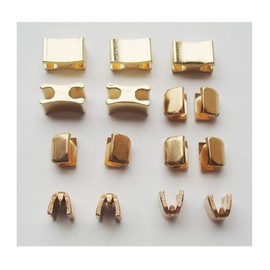 Solid brass Golden Zipper Top Stop and Bottom Stop,Zipper Repair Kit,zipper slider retainer (#10)