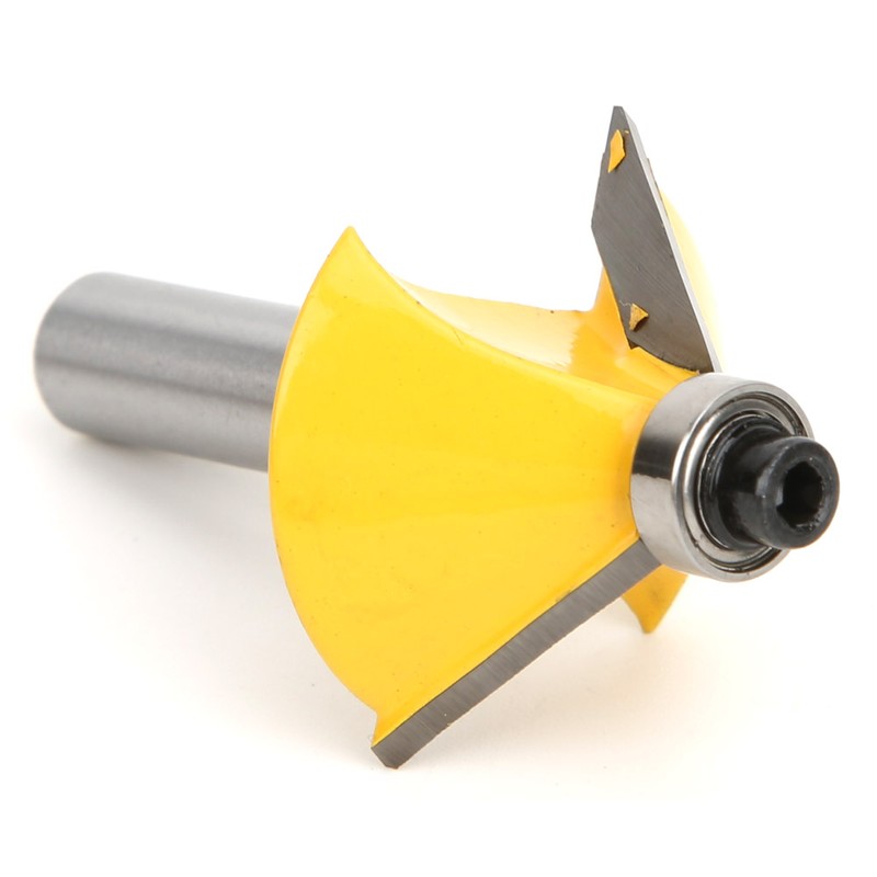 12 Pcs Router Bit Yellow Carbide Cemented Woodworking Milling Cutter