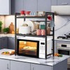 Henmeili Adjustable Expandable Microwave Oven Rack with 6 Hooks –