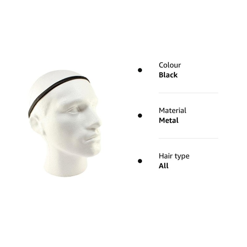 Mens Pack Of 3 Thick Elastic Football Hair Headbands