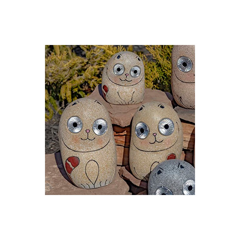Zaer Ltd. Set of 3 Solar Animals with Light-Up Eyes