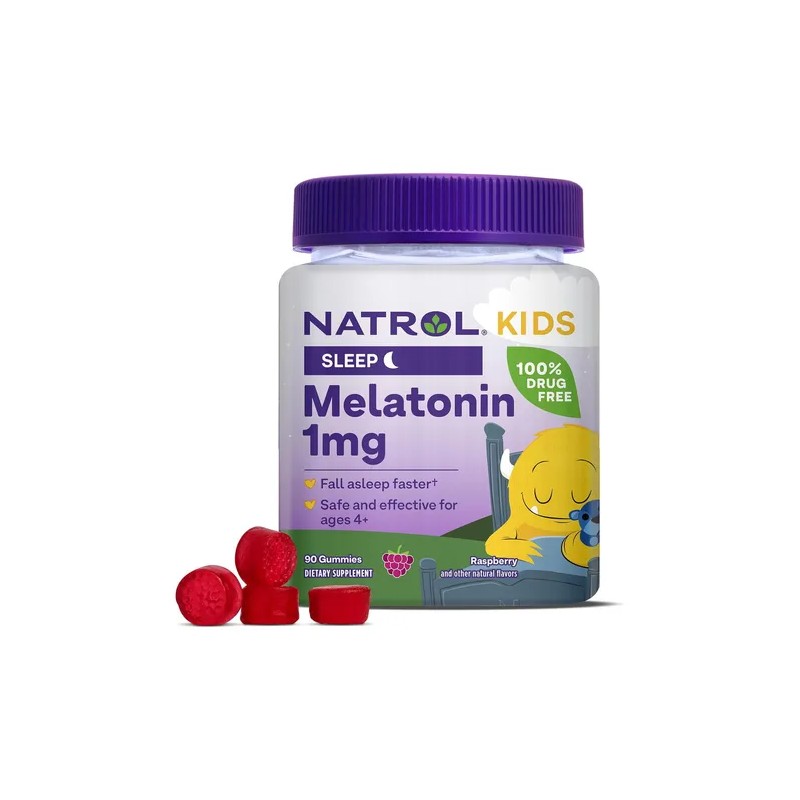 Natrol Gomitas Melatonina Kids Niños 1mg 90 Piezas Sabor Bayas