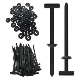 Cable Ties Black, Pack of 50 Nylon Universal Cable Tie Buckle, UV Resistant Cable Ties Buckle, Robust Self-Locking Multi-Purpose Cable Ties, Zip Ties Quick Fixation for Car, Daily Repair